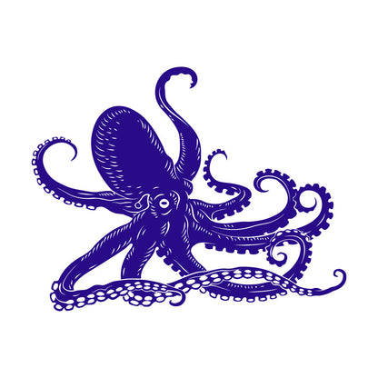 Octopus Kraken Ocean Marine Animals Bathroom Mural And Wall Vinyl Decal Waterproof