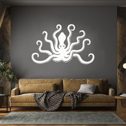 Fine Carving Stickers Octopus Ocean Marine Sea Animal Bathroom Can Modify And Add Information