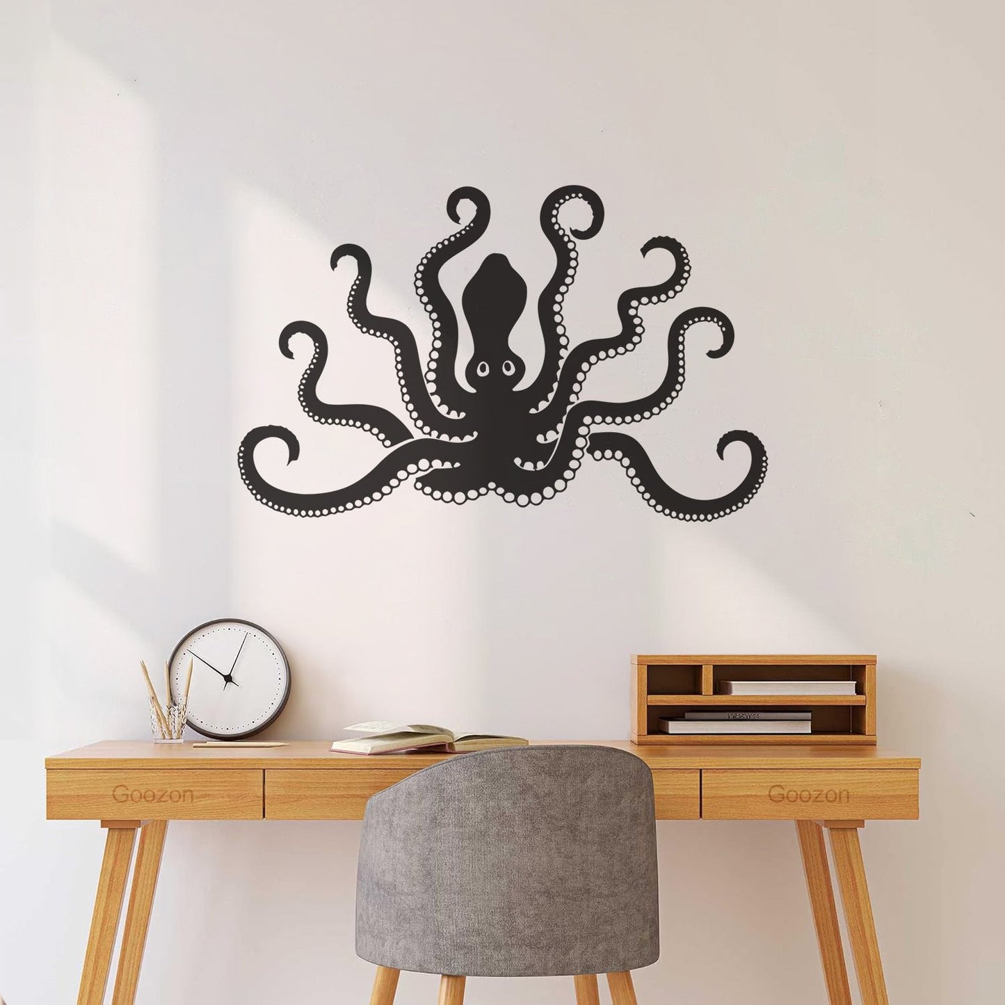 Fine Carving Stickers Octopus Ocean Marine Sea Animal Bathroom Can Modify And Add Information