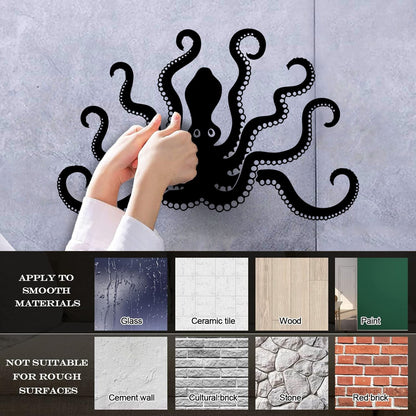 Fine Carving Stickers Octopus Ocean Marine Sea Animal Bathroom Can Modify And Add Information
