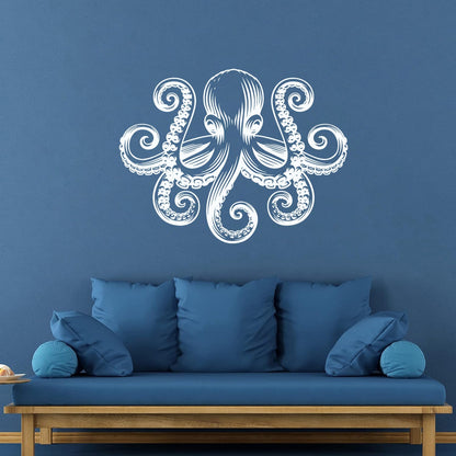 Wall Stickers Octopus Ocean Marine Sea Animal Bathroom Art Decoration