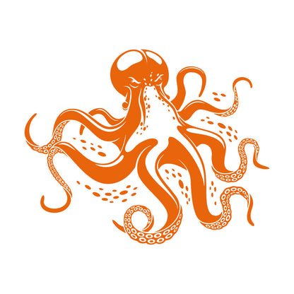 Fine Carving Decals Octopus Ocean Marine Sea Animal Wall Beautification