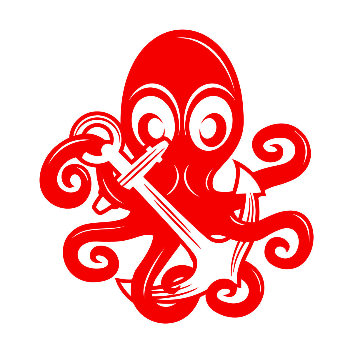 Vinyl Art Sticker Octopus Ocean Sea Marine Animal Anchor Car Body Decoration