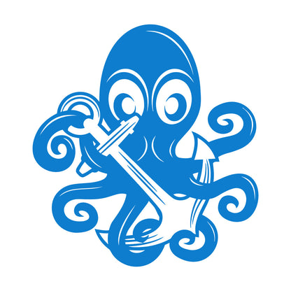 Vinyl Art Sticker Octopus Ocean Sea Marine Animal Anchor Car Body Decoration