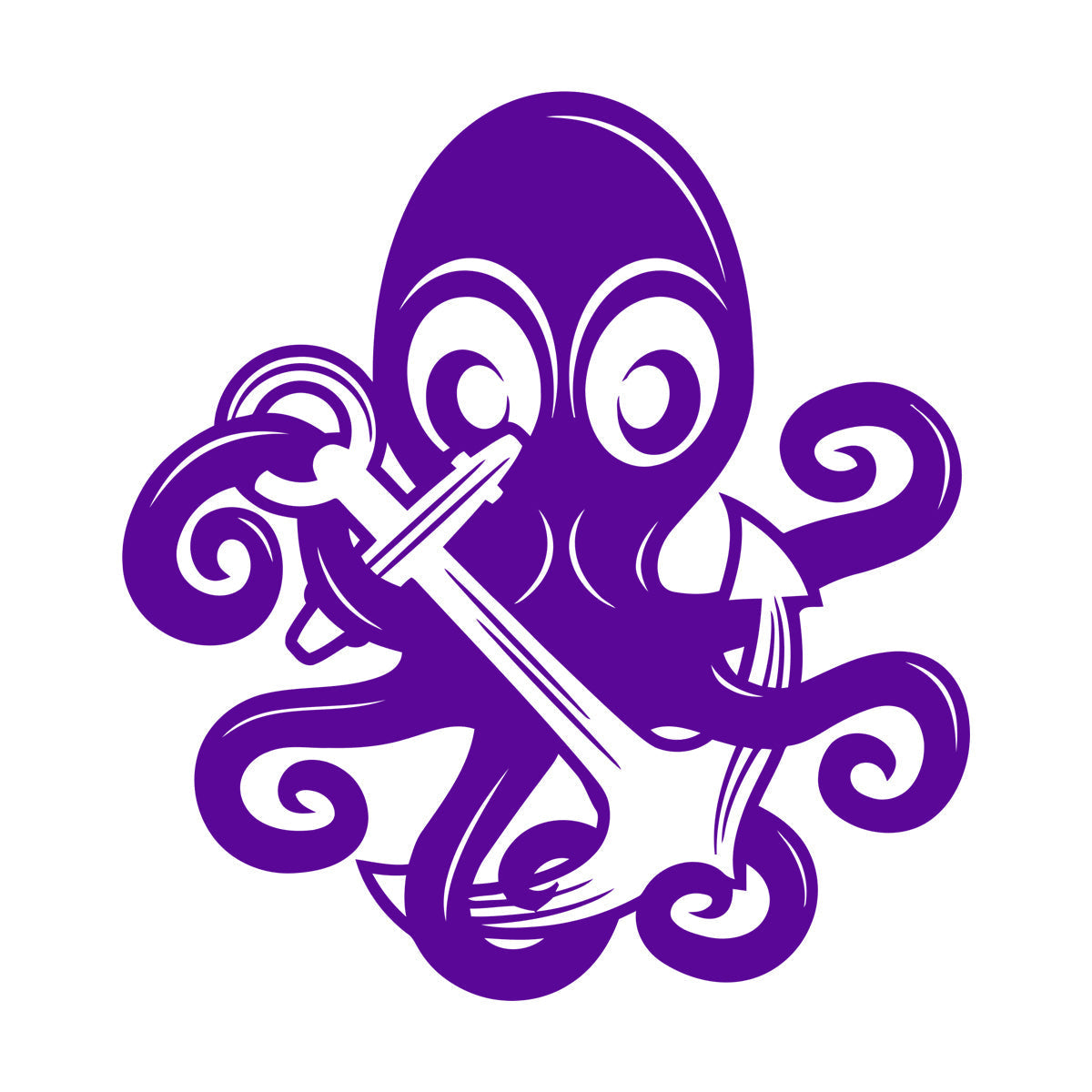 Vinyl Art Sticker Octopus Ocean Sea Marine Animal Anchor Car Body Decoration