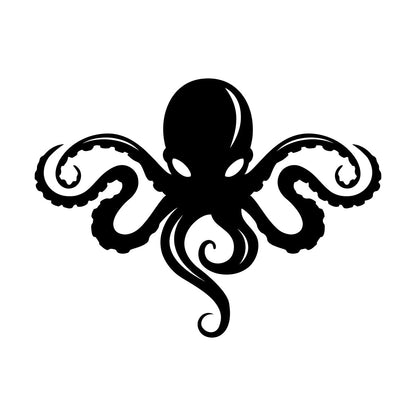 Octopus Ocean Sea Monster Beast Animal Engraving Stickers Window Decals
