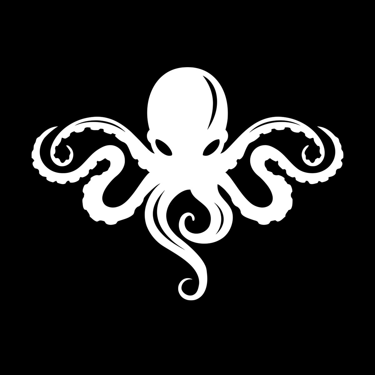 Octopus Ocean Sea Monster Beast Animal Engraving Stickers Window Decals