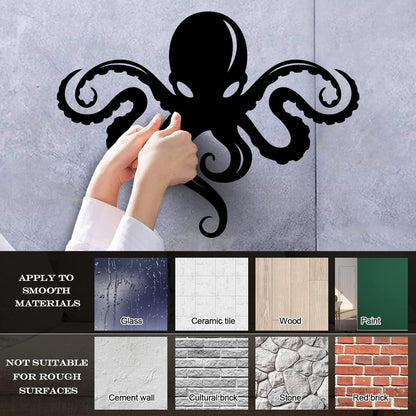 Octopus Ocean Sea Monster Beast Animal Engraving Stickers Window Decals