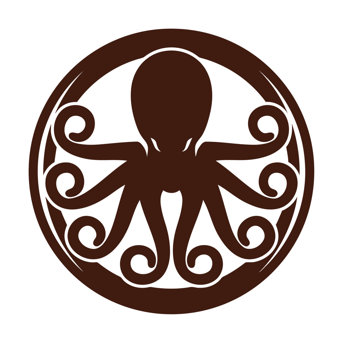 Lettering Decals Octopus Ornament Ocean Sea Marine Animal Glass Stickers