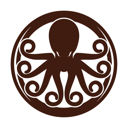 Lettering Decals Octopus Ornament Ocean Sea Marine Animal Glass Stickers