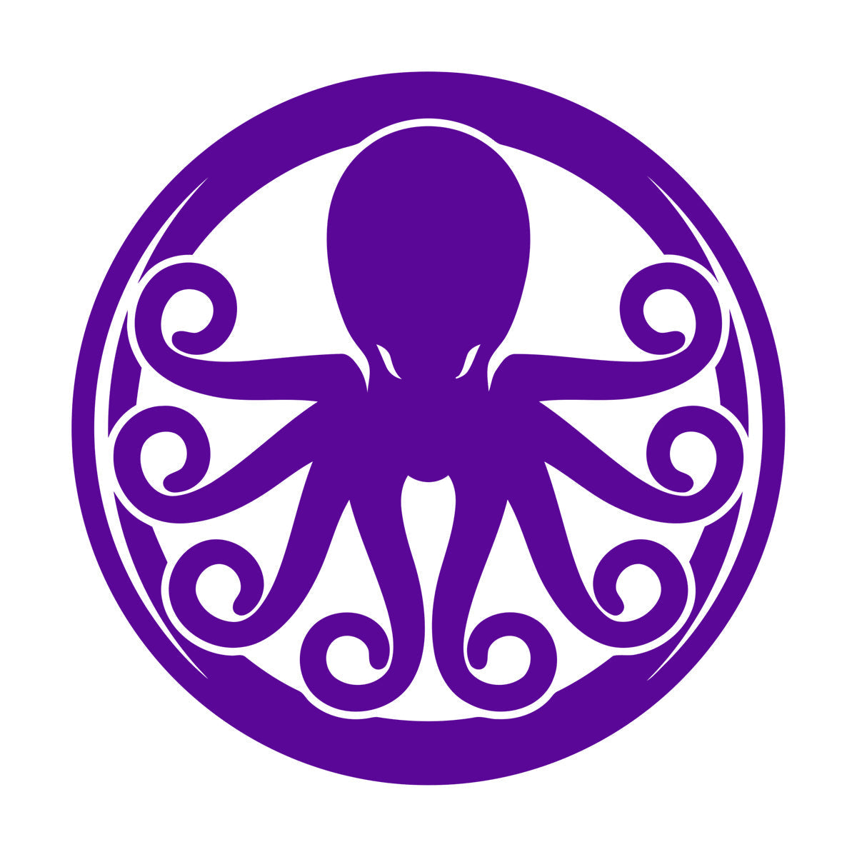 Lettering Decals Octopus Ornament Ocean Sea Marine Animal Glass Stickers