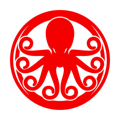 Lettering Decals Octopus Ornament Ocean Sea Marine Animal Glass Stickers