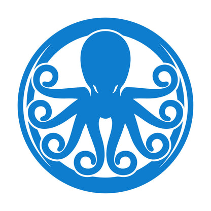 Lettering Decals Octopus Ornament Ocean Sea Marine Animal Glass Stickers