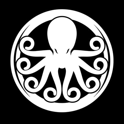 Lettering Decals Octopus Ornament Ocean Sea Marine Animal Glass Stickers