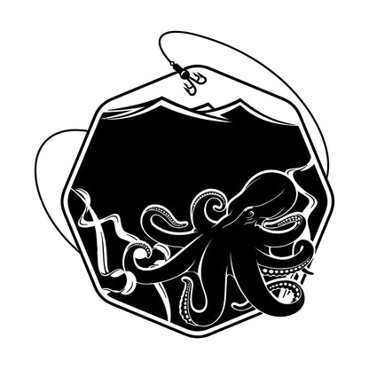 Wall Decals Paster Paper Octopus Sea Fishing Ocean Animals Hook Removable Without Leaving Glue