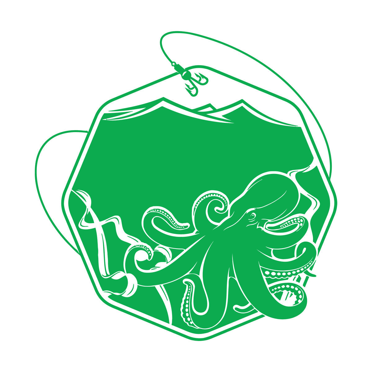 Wall Decals Paster Paper Octopus Sea Fishing Ocean Animals Hook Removable Without Leaving Glue