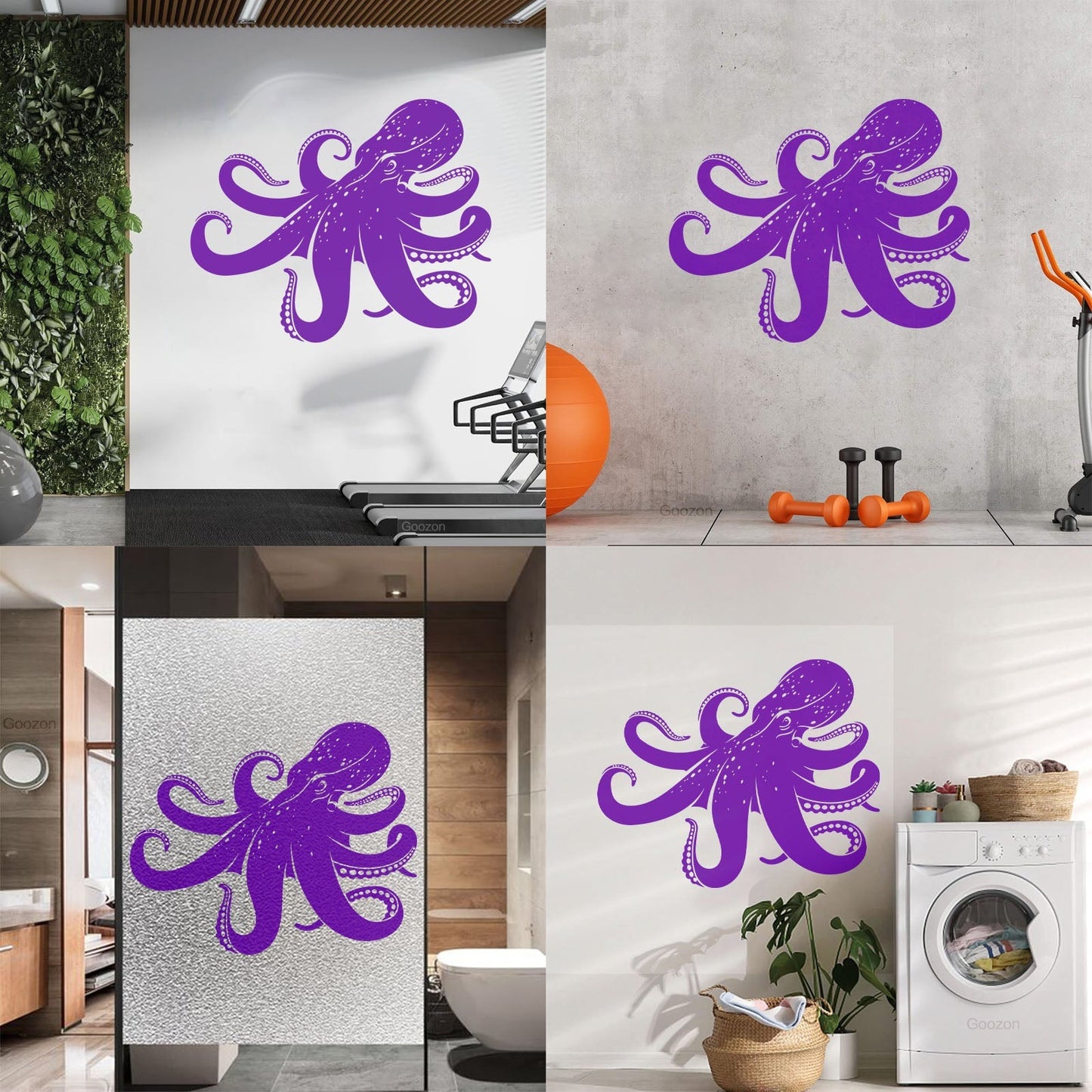 Vinyl Wall Stickers Octopus Sea Monster Ocean Animal Beast Self Adhesive