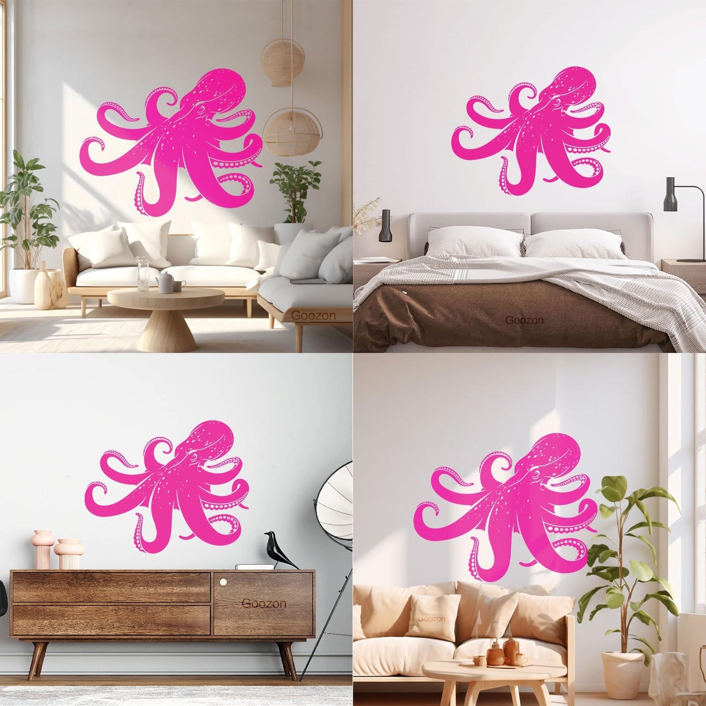 Vinyl Wall Stickers Octopus Sea Monster Ocean Animal Beast Self Adhesive