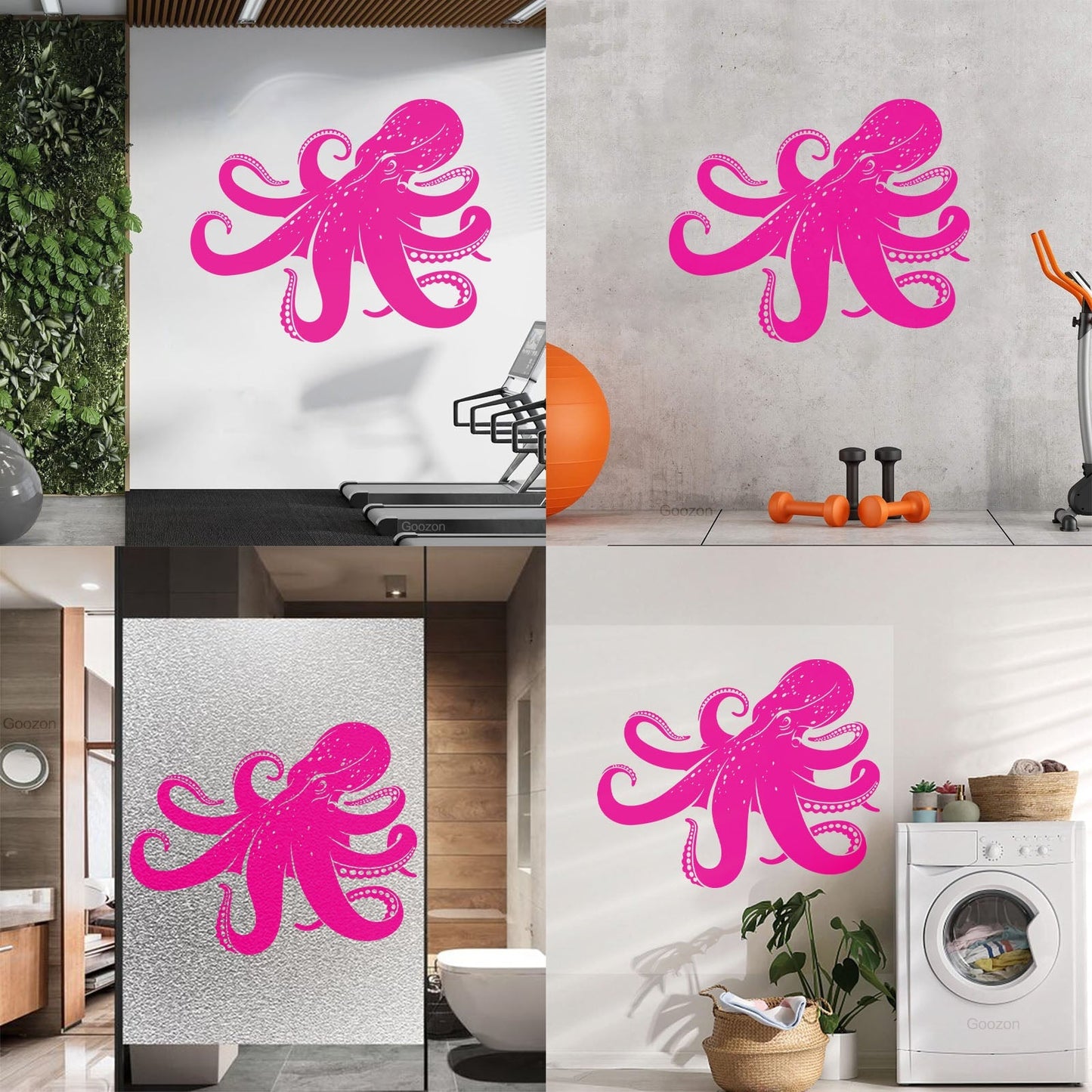Vinyl Wall Stickers Octopus Sea Monster Ocean Animal Beast Self Adhesive