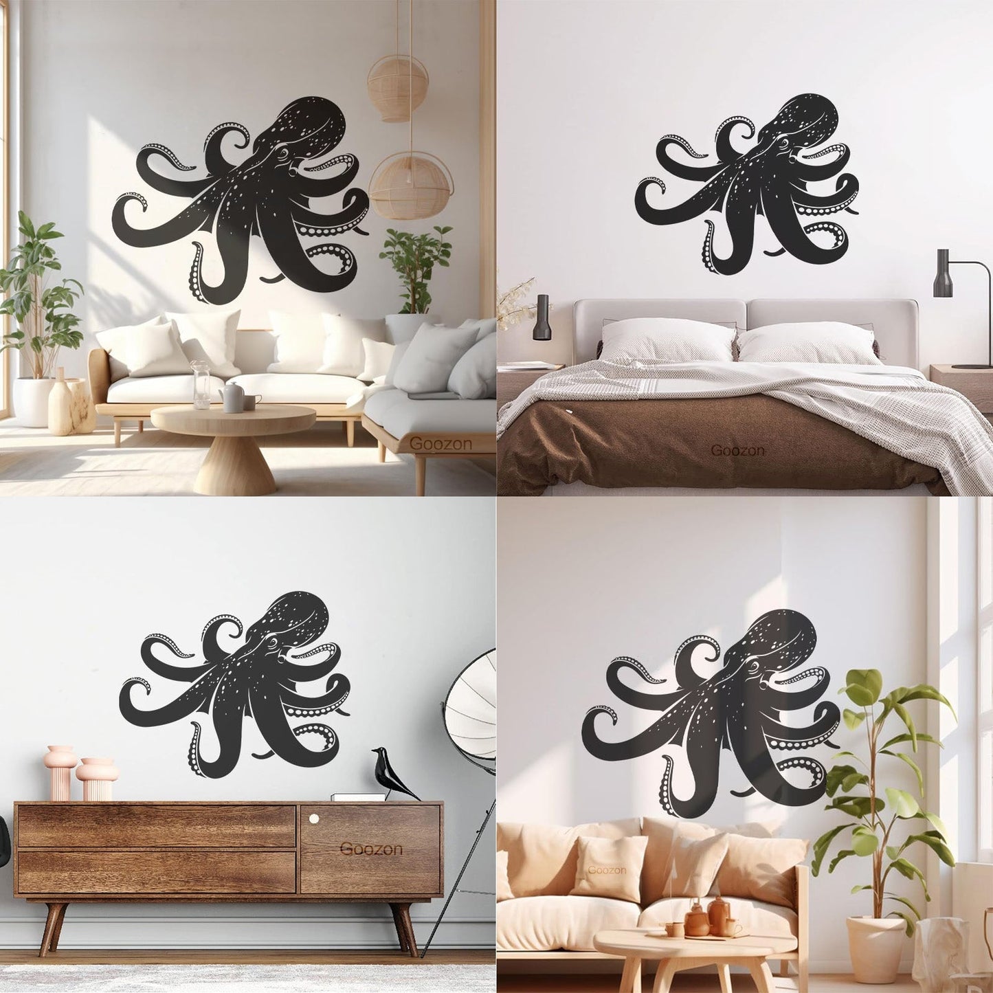 Vinyl Wall Stickers Octopus Sea Monster Ocean Animal Beast Self Adhesive