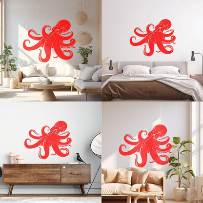 Vinyl Wall Stickers Octopus Sea Monster Ocean Animal Beast Self Adhesive