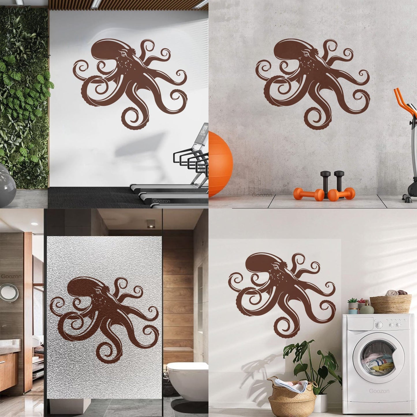 Engraving Decals Octopus Tentacles Animal Ocean Marine Style Equipped With Transfer Film Kit