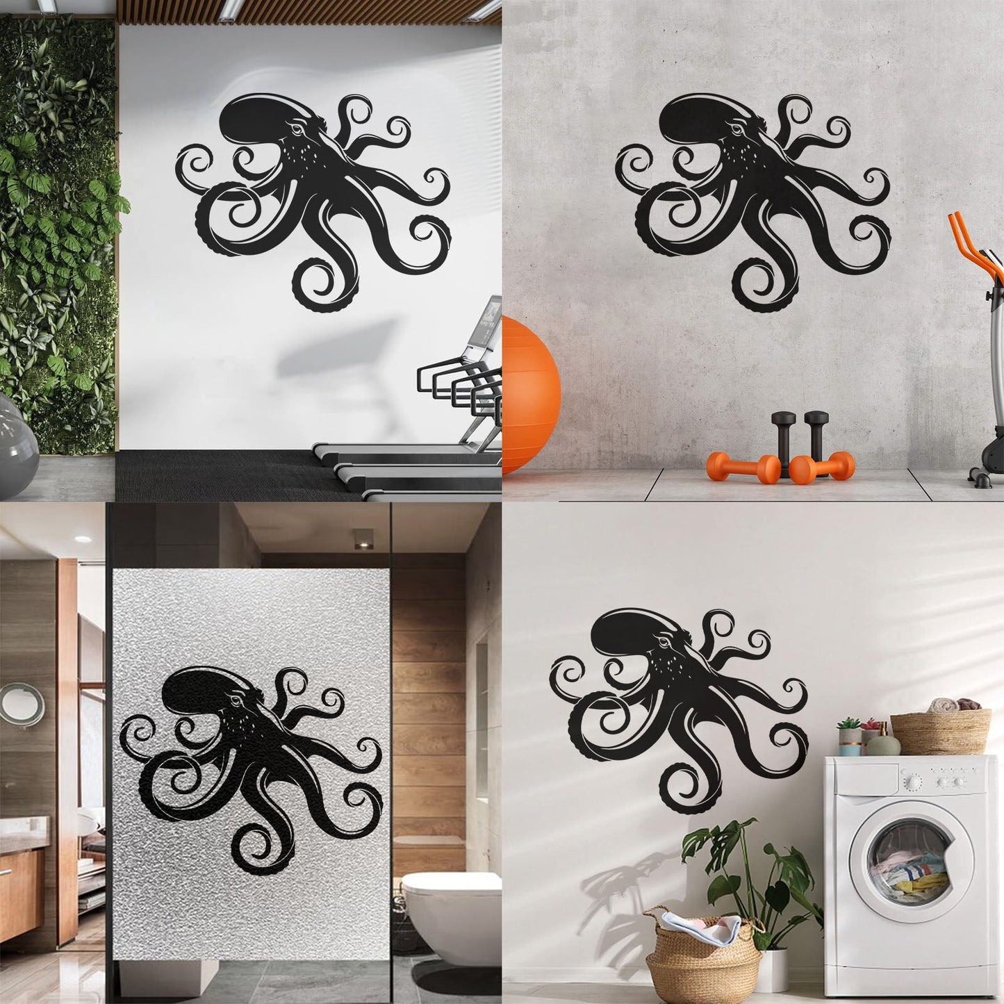 Engraving Decals Octopus Tentacles Animal Ocean Marine Style Equipped With Transfer Film Kit