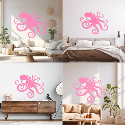 Engraving Decals Octopus Tentacles Animal Ocean Marine Style Equipped With Transfer Film Kit