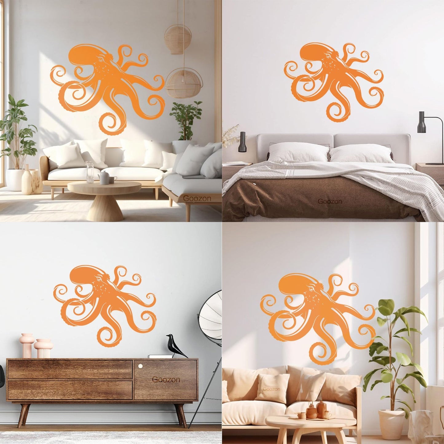 Engraving Decals Octopus Tentacles Animal Ocean Marine Style Equipped With Transfer Film Kit