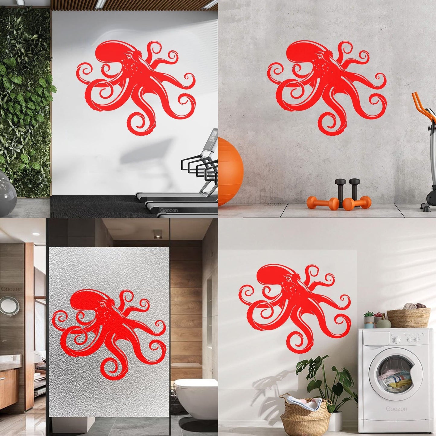 Engraving Decals Octopus Tentacles Animal Ocean Marine Style Equipped With Transfer Film Kit