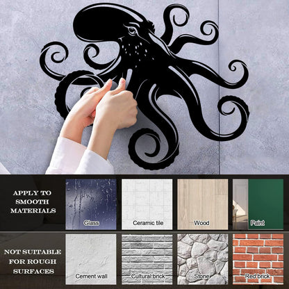 Engraving Decals Octopus Tentacles Animal Ocean Marine Style Equipped With Transfer Film Kit