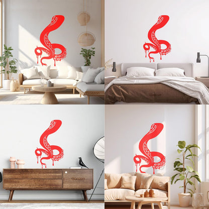 Wall Vinyl Sticker Decor Octopus Tentacles Ocean Marine Sea Animal Multiple Size Options