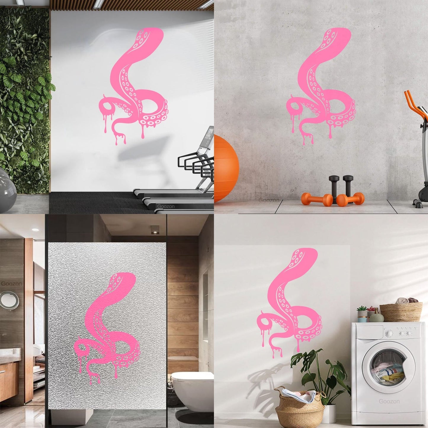 Wall Vinyl Sticker Decor Octopus Tentacles Ocean Marine Sea Animal Multiple Size Options