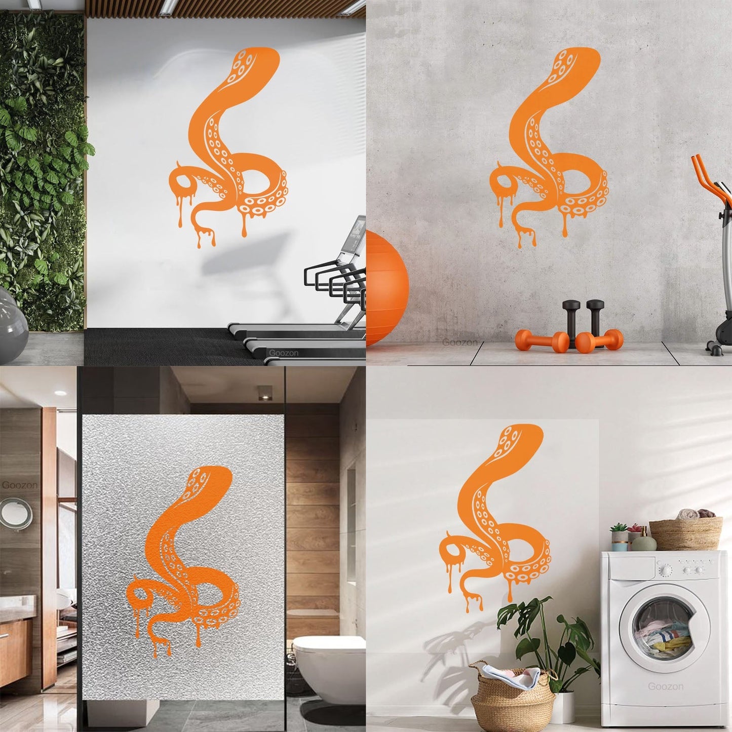 Wall Vinyl Sticker Decor Octopus Tentacles Ocean Marine Sea Animal Multiple Size Options