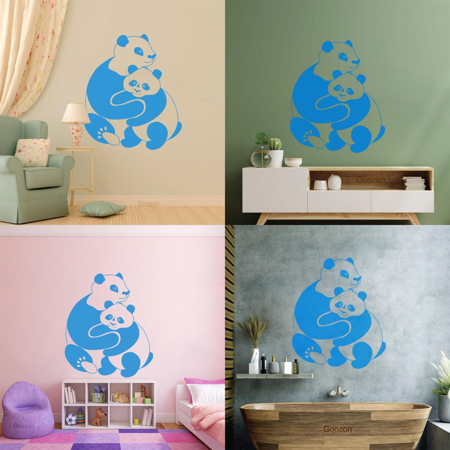 Lettering Stickers Panda Animal Baby Ation Kids Window Decals