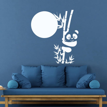 Wall Decals Paster Paper Panda Bamboo Cute Animal Asian Glass Stickers