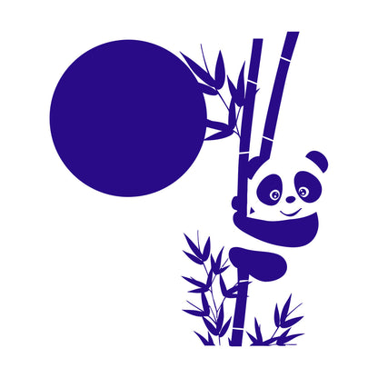 Wall Decals Paster Paper Panda Bamboo Cute Animal Asian Glass Stickers