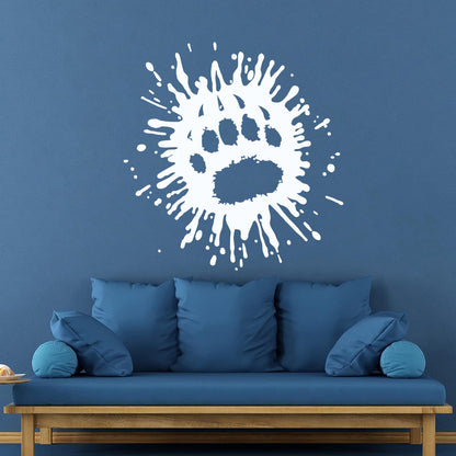 Vinyl Art Sticker Paw Print Animal Tribal Ornament Hunting Club Waterproof