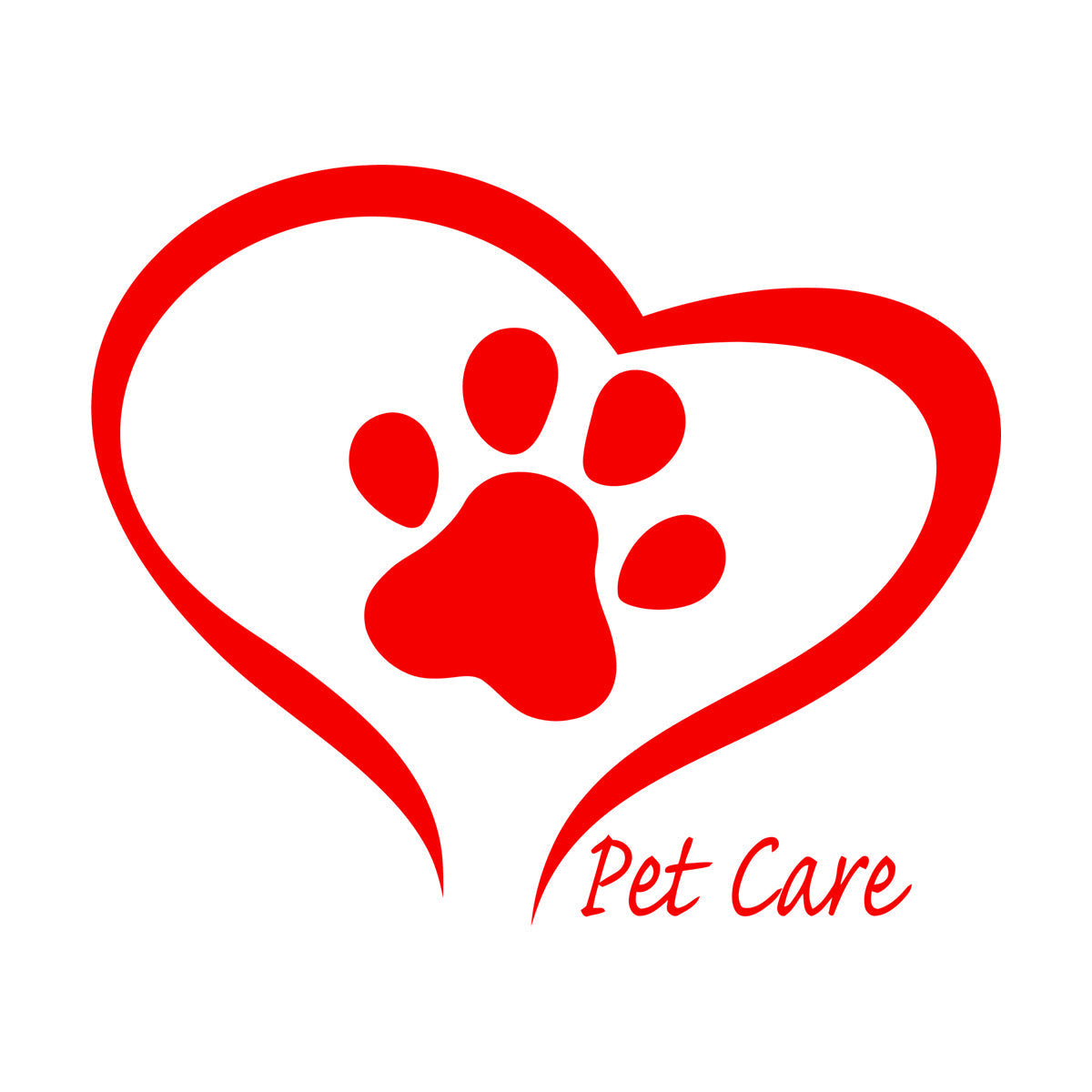 Pet Care Home Animals Love Paw Prints Engraving Decals Store Decoration
