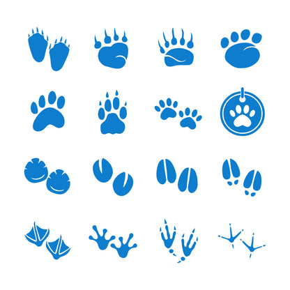 Fine Carving Stickers Pet Shop Animals Paw Prints Patterns Tattoo Culture