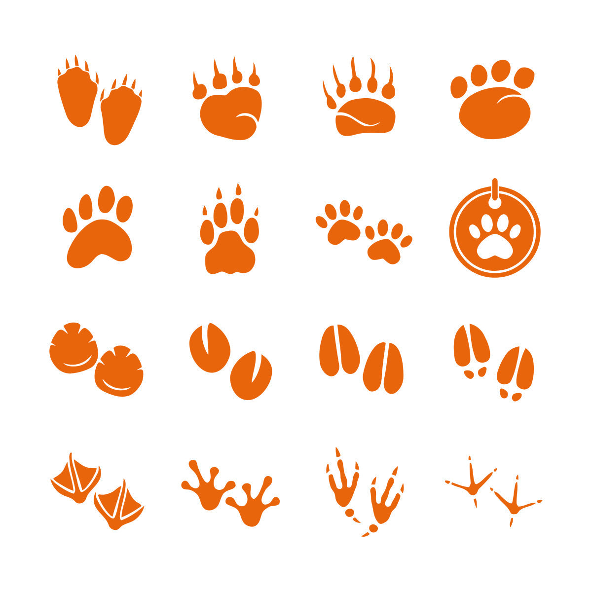 Fine Carving Stickers Pet Shop Animals Paw Prints Patterns Tattoo Culture