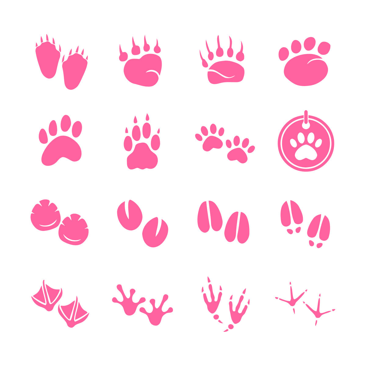Fine Carving Stickers Pet Shop Animals Paw Prints Patterns Tattoo Culture