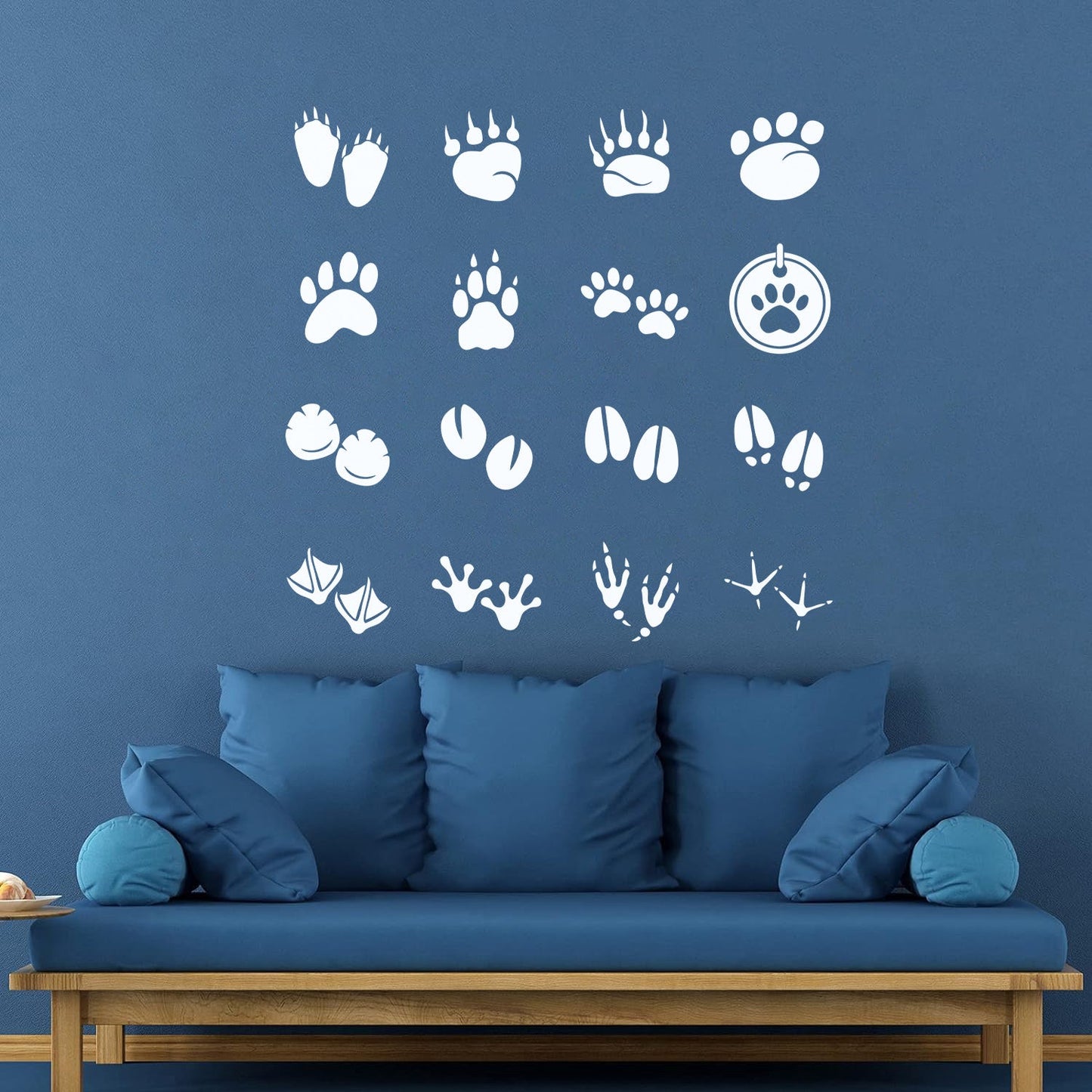 Fine Carving Stickers Pet Shop Animals Paw Prints Patterns Tattoo Culture