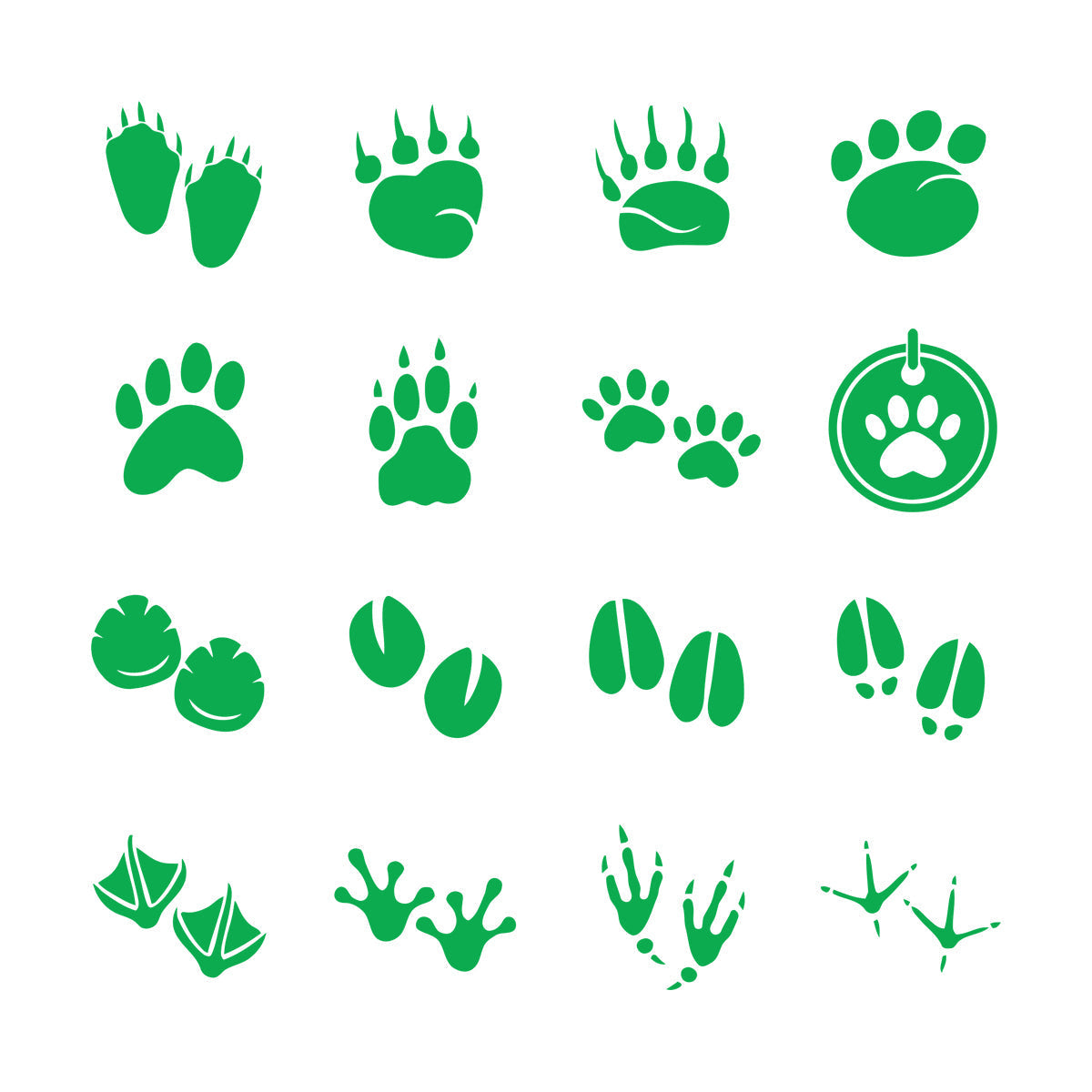 Fine Carving Stickers Pet Shop Animals Paw Prints Patterns Tattoo Culture