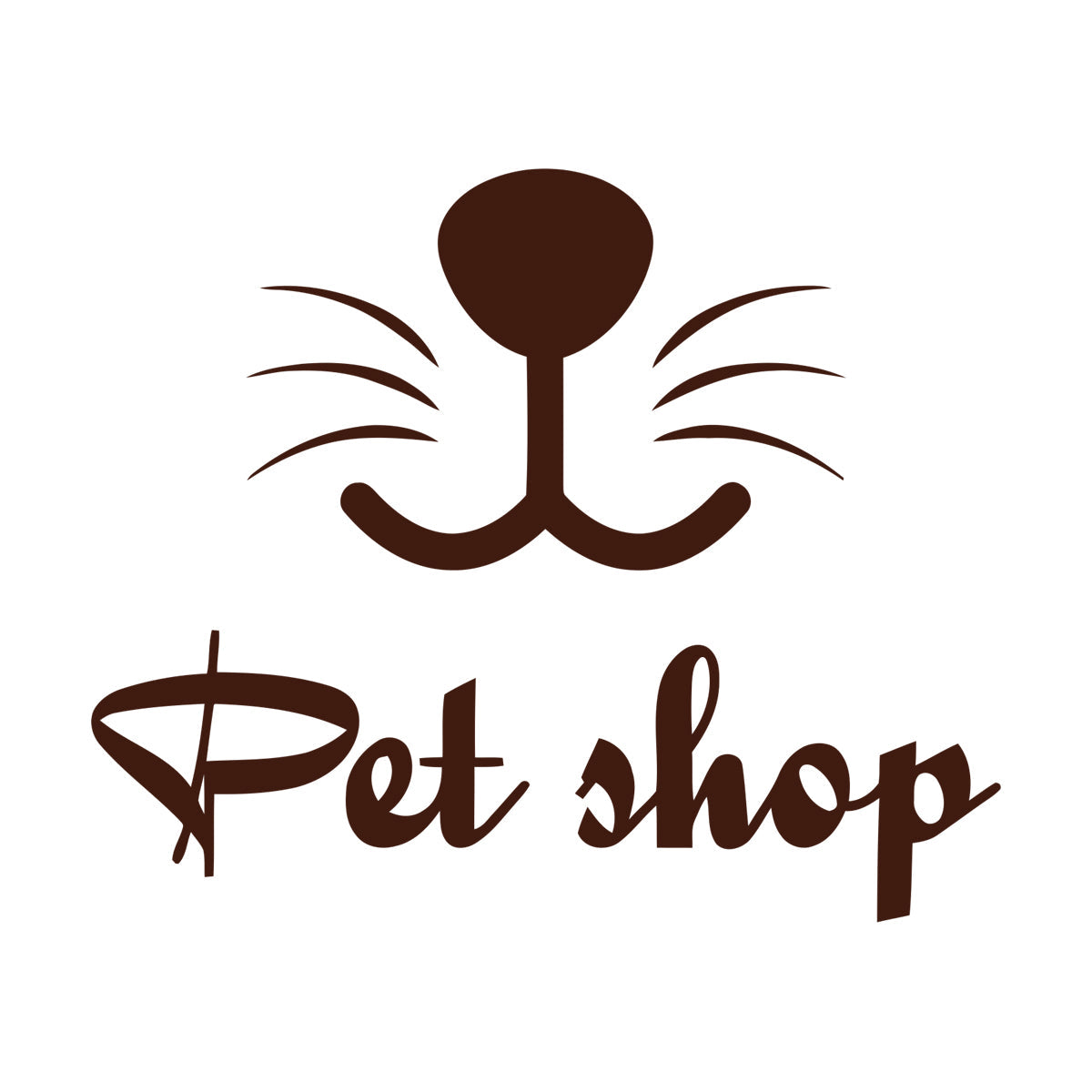 Engraving Stickers Pet Shop Home Animals Nursery Multi Color Selection