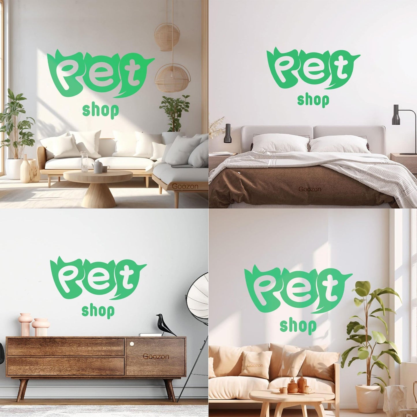 Vinyl Wall Decals Pet Shop Signboard Words Home Animals Personalized Customization