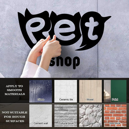 Vinyl Wall Decals Pet Shop Signboard Words Home Animals Personalized Customization