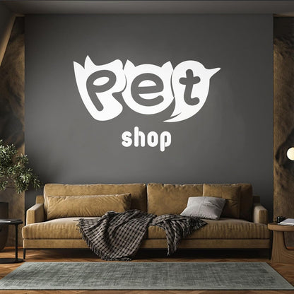 Vinyl Wall Decals Pet Shop Signboard Words Home Animals Personalized Customization