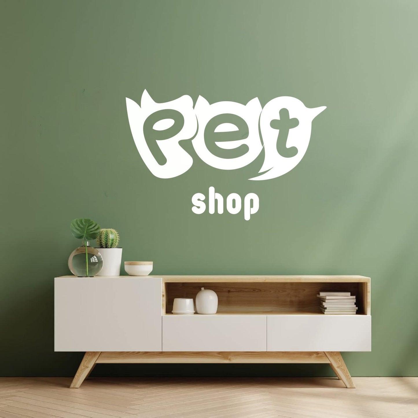 Vinyl Wall Decals Pet Shop Signboard Words Home Animals Personalized Customization