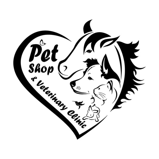 Engraving Decals Pet Shop Veterinary Clinic Logo Animal Care Heart Can Modify And Add Information